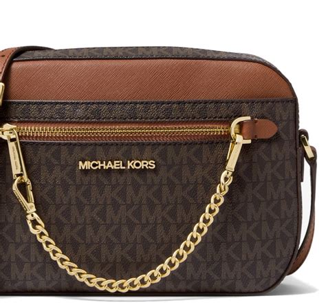 michael michael kors jet set large logo crossbody|mk jet set saffiano crossbody.